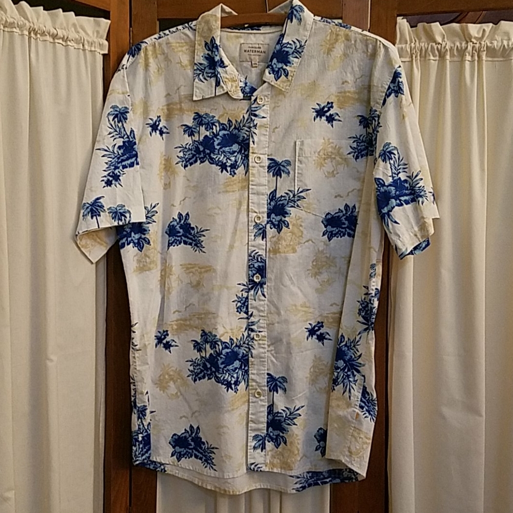 **NWOT Quicksilver Waterman Short Sleeve Tropical Shirt  XXL